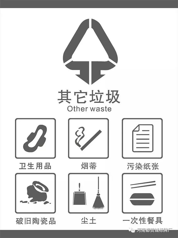 垃圾分類標(biāo)識標(biāo)牌