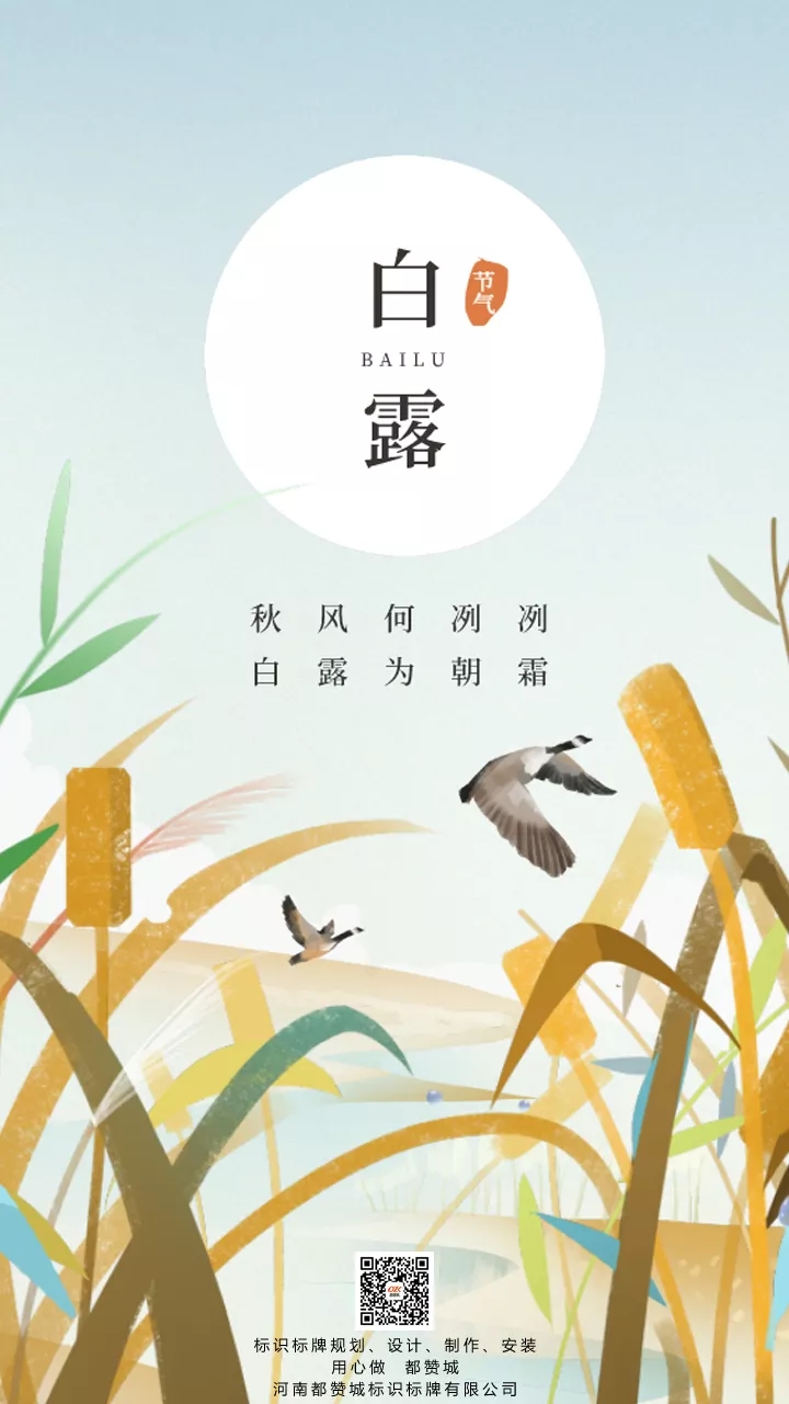 白露節(jié)氣手機(jī)海報(bào)